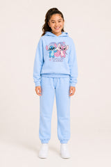 Disney Lilo & Stitch Girls Light Blue Hoodie and Jogger Set