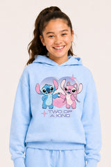 Disney Lilo & Stitch Girls Light Blue Hoodie and Jogger Set