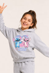 Disney Lilo & Stitch Girls Grey Hoodie and Jogger Set