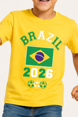 Kids Brazil Football T-Shirt