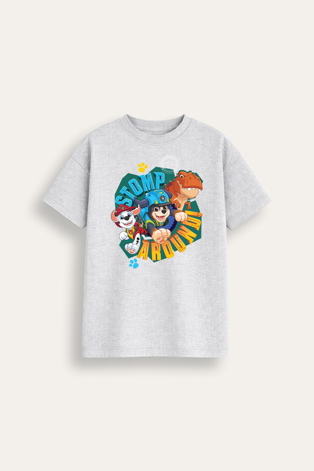 Paw Patrol Dino Boys Grey T-Shirt