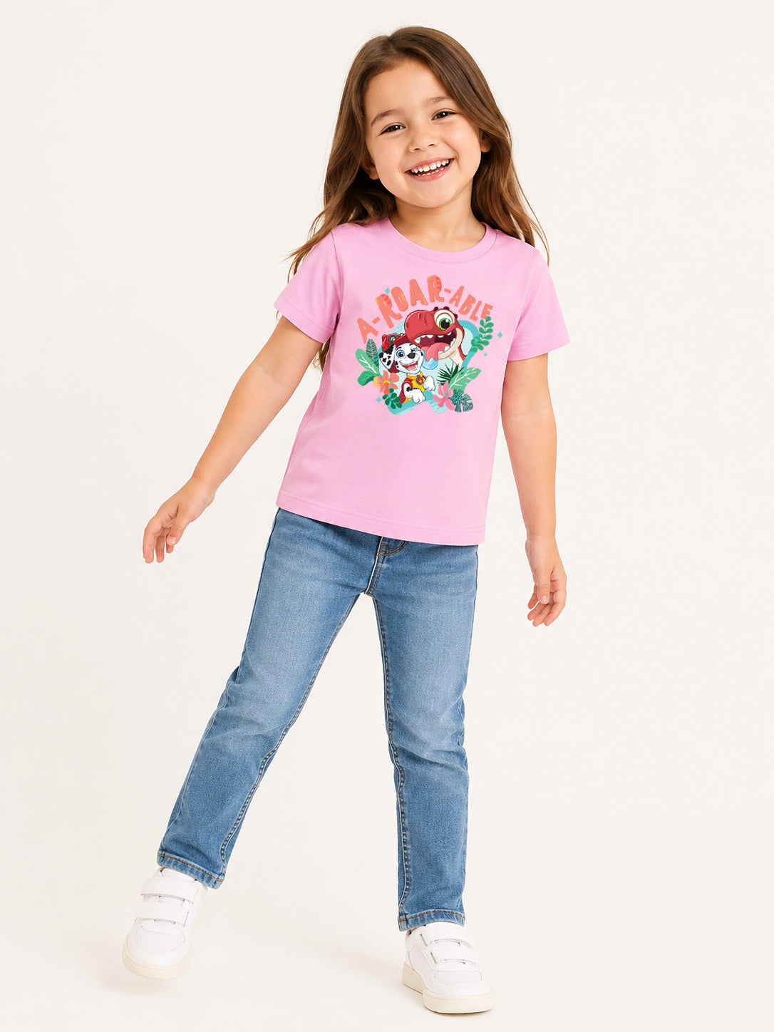 Paw Patrol Dino Girls White T-Shirt
