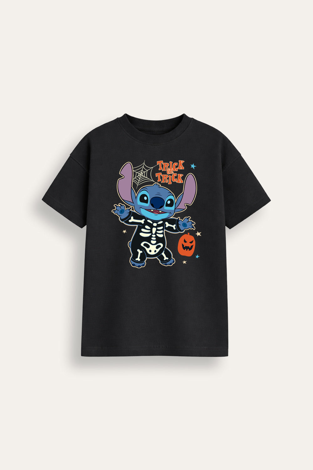 Disney Stitch Girls Black Halloween T-Shirt