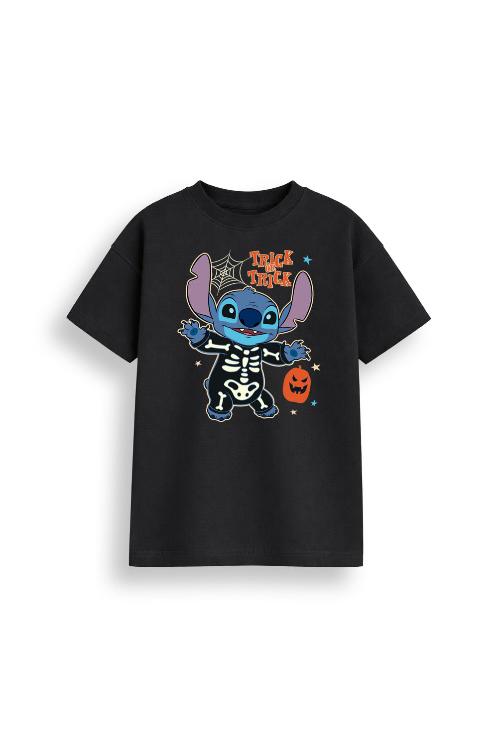 Disney Stitch Girls Black Halloween T-Shirt