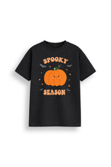 Halloween Pumpkin Kids Black T-Shirt