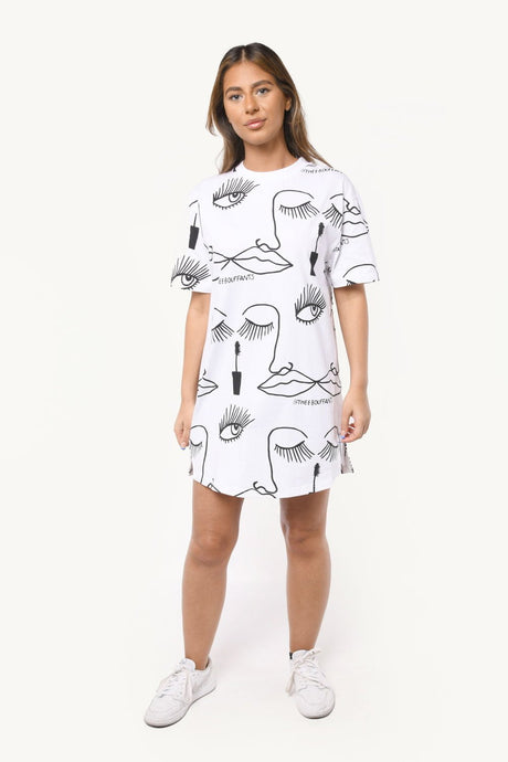 Bouffants and Broken Hearts by Kendra Dandy Ladies BCI Cotton T-Shirt Dress - Brand Threads