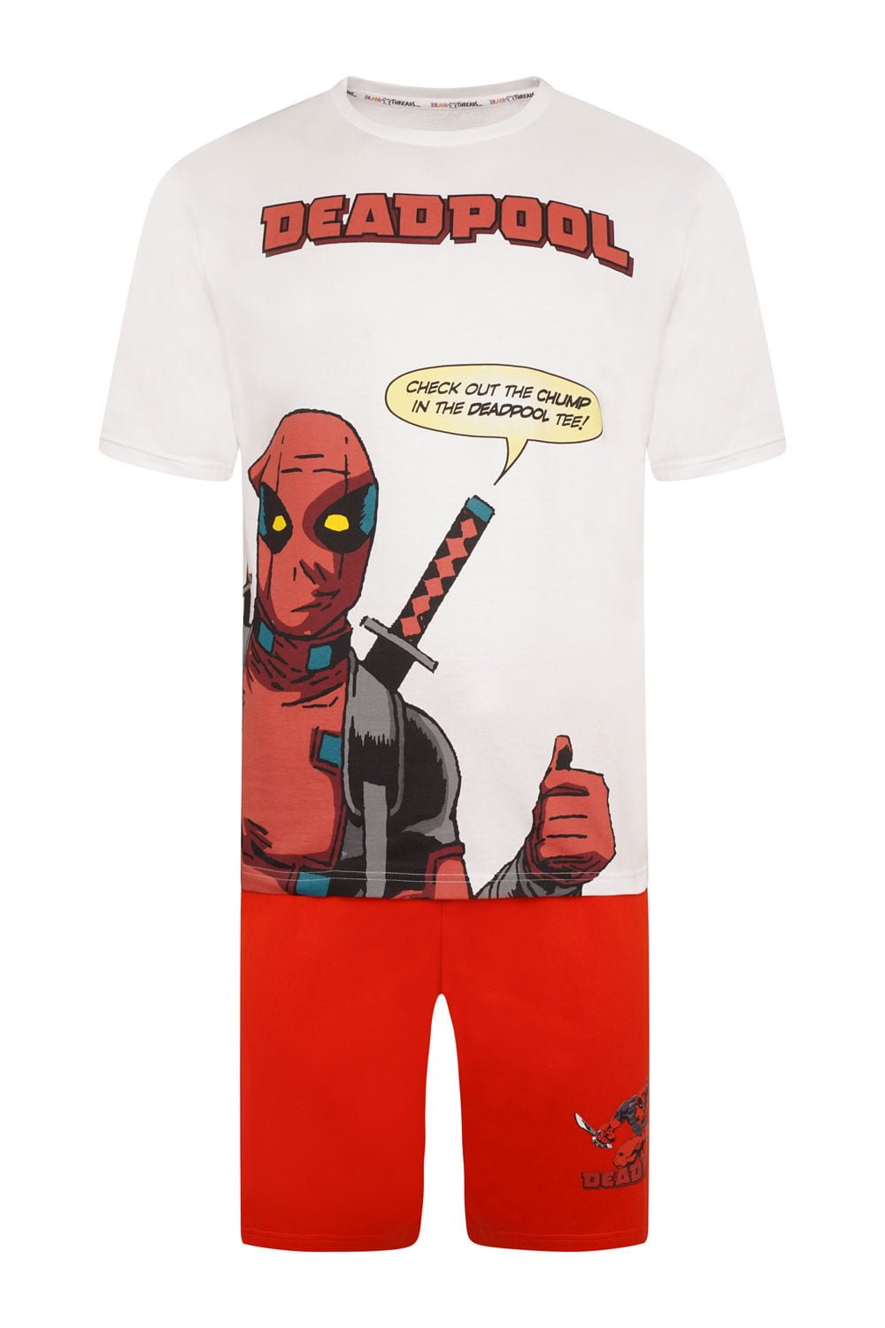 Deadpool T-Shirt & Shorts Pyjama Set - Brand Threads