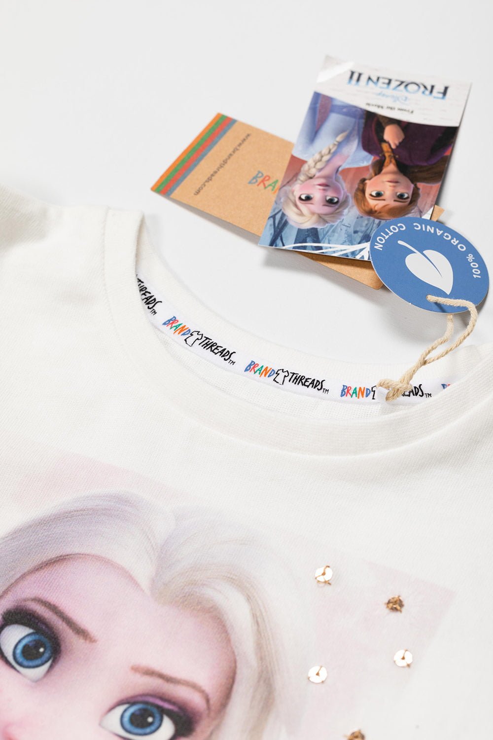 Disney Frozen Elsa Girls Snowflake T-shirt - Brand Threads