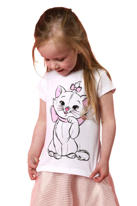 Disney Marie Aristocats Girls Cotton T-Shirt - Brand Threads