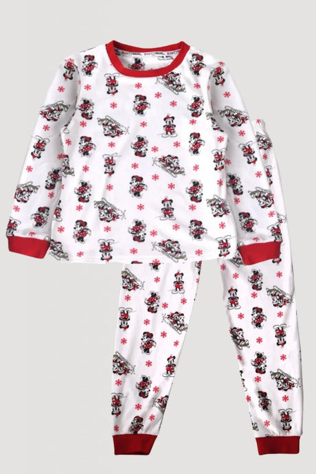 Disney Mickey Mouse Girls Fleece Christmas Pyjamas - Brand Threads