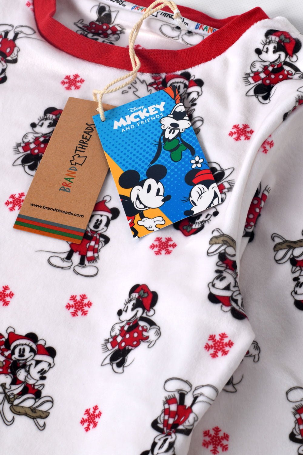 Disney Mickey Mouse Girls Fleece Christmas Pyjamas - Brand Threads