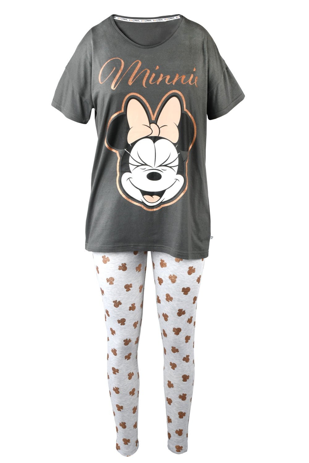 Disney Minnie Mouse BCI Cotton Grey Pyjamas - Brand Threads