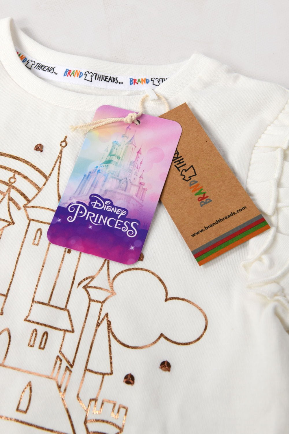Disney Princess Girls Long Sleeve Castle Top - Brand Threads