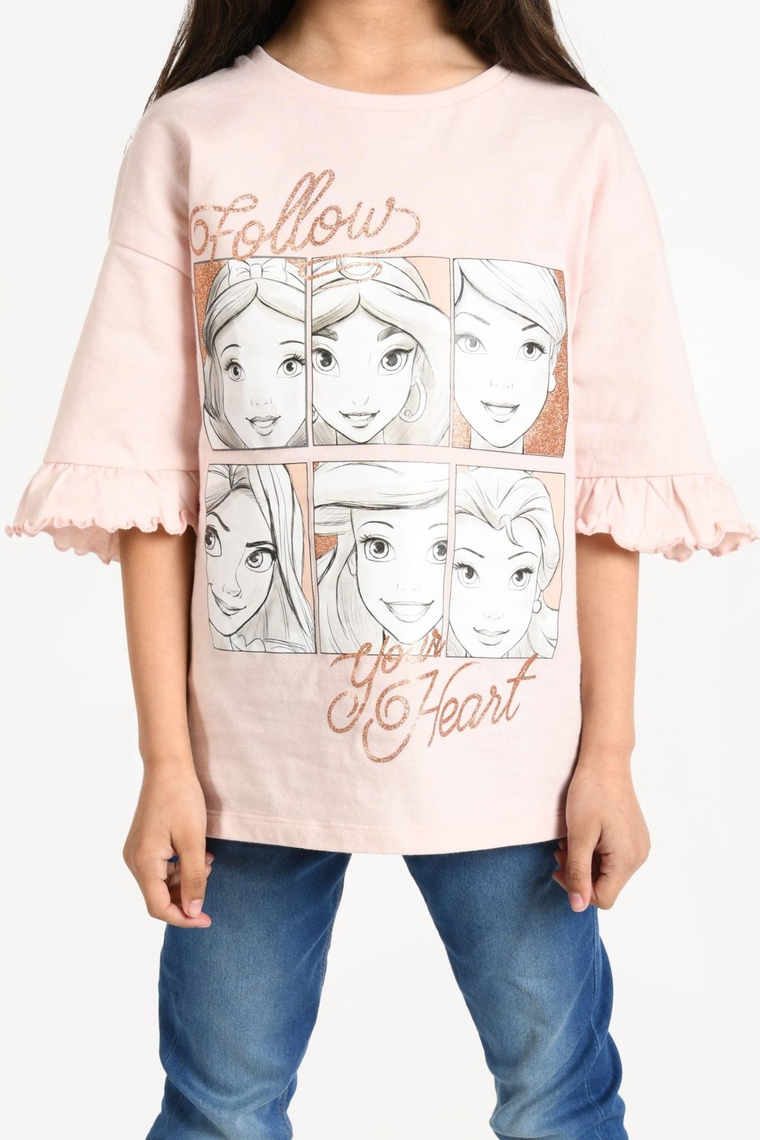 Disney Princess Girls Organic Cotton T-shirt - Brand Threads