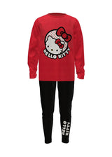 Hello Kitty Girls Pyjamas Long Sleeved Kids Winter Pyjamas Set Official Merchandise - Brand Threads