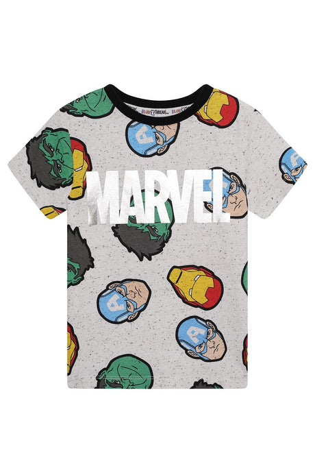 Marvel Boys White T-Shirt All Over Print - Brand Threads