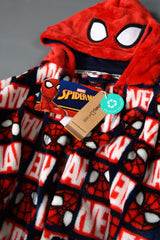 Marvel Spiderman Boys Hooded Fleece Robe - Brand Threads