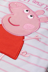 Peppa Pig Girls Full Length Pink Pyjamas - Brand Threads