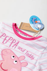 Peppa Pig Girls Full Length Pink Pyjamas - Brand Threads