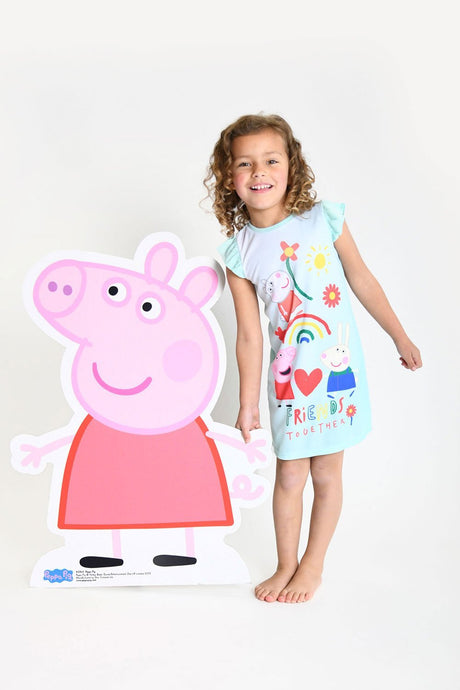 Peppa Pig Girls Nightie 100% Recycled Polyester - Brand Threads