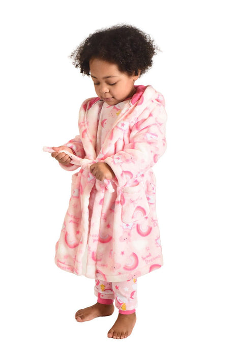 Peppa Pig Girls Pink Fleece Robe - Brand Threads