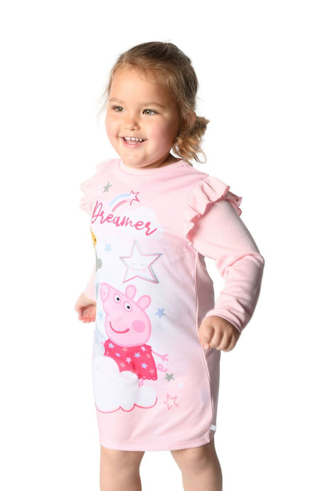 Peppa Pig Girls Pink Nightie - Brand Threads