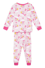 Peppa Pig Girls Pink Printed Fleece Pyjamas - Brand Threads