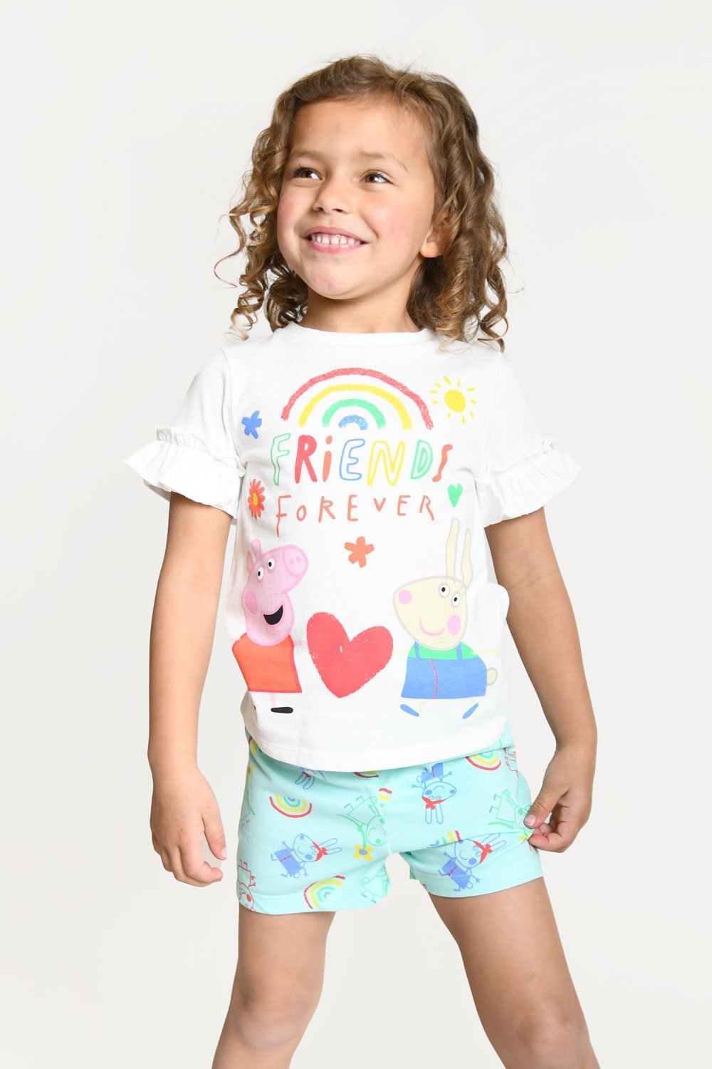 Peppa Pig Organic Cotton T-Shirt & Shorts Pyjamas - Brand Threads