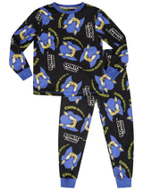 Sonic Prime Boys Black All Over Print Pyjama Set - Brand Threads