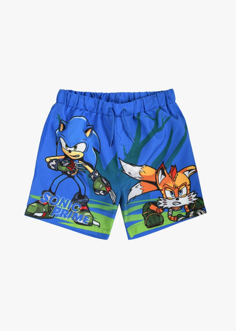 Sonic Prime Boys Blue Swim Shorts - Brand Threads