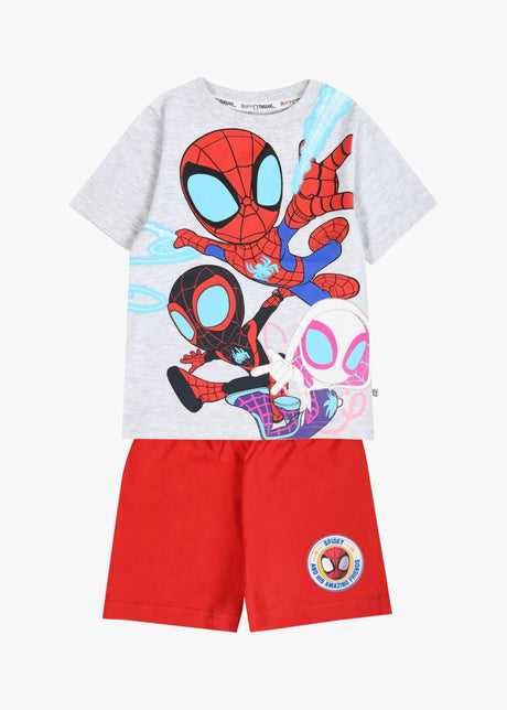 Spidey and His Amazing Friends Boys Shortie Pyjamas Set - Brand Threads