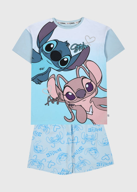 Stitch & Angel Girls Shortie Pyjamas Set - Brand Threads